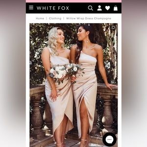 White Fox Champagne Willow Wrap Dress